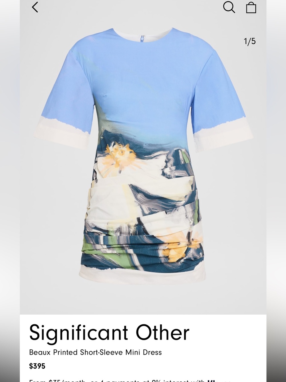 Significant Other Beaux Printed Short-Sleeve Mini Dress